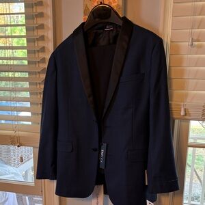 Tommy Hilfiger Navy Tuxedo with Black Lapel